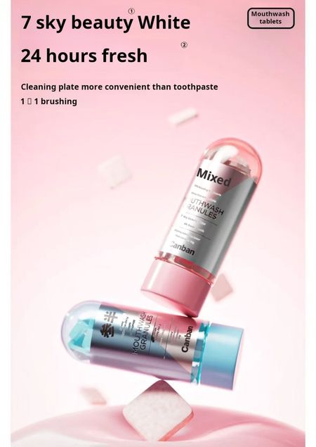 2366--Portable deodorizing and fragrance-perfuming mouthwash granules