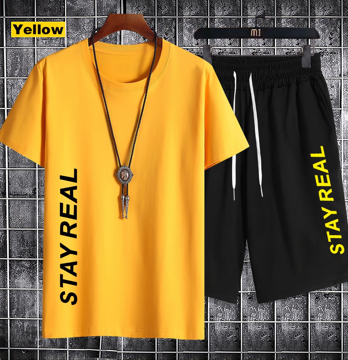 Supports COD  2pieces   Short-sleeved T-shirts and shorts1122-2