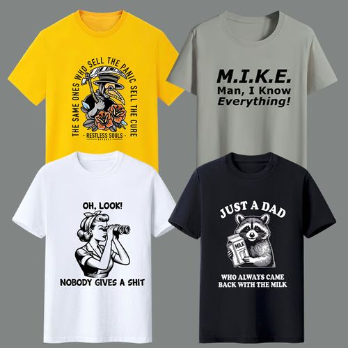 1123 Supports COD 4-piece short-sleeved T-shirt