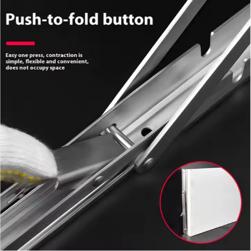 1922--2 pieces Stainless steel foldable storage rack