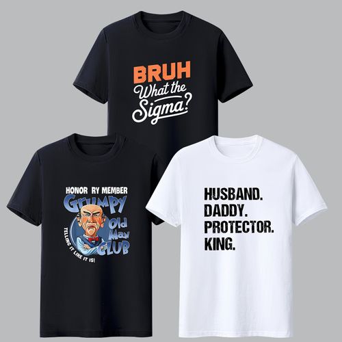 1140 Supports COD 3-piece short-sleeved T-shirt