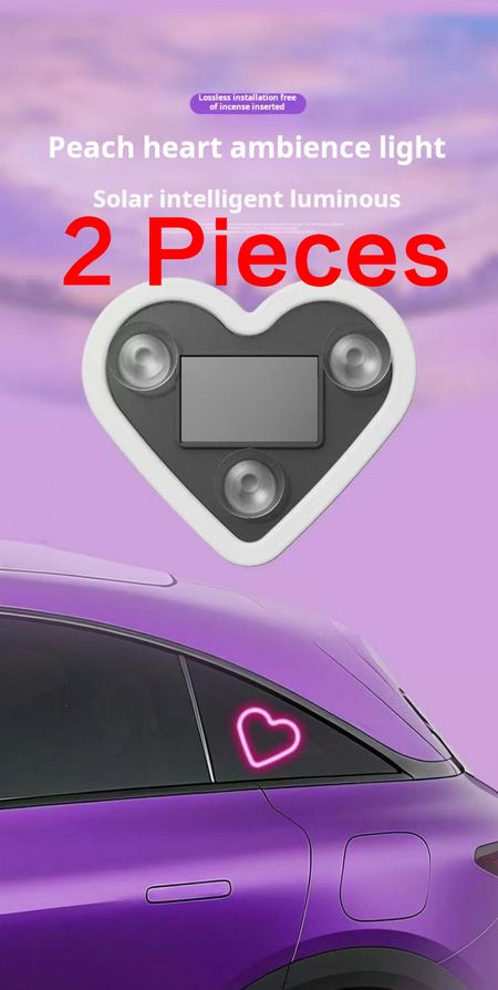 2372--2 Pieces Automobile solar-powered ambient lighting