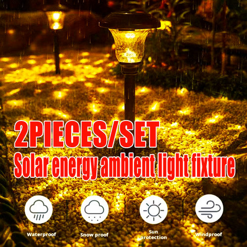 2084--2 Pieces Solar energy ambient light fixture