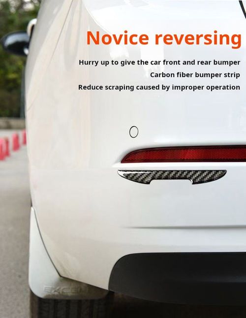 2459--6 Pieces Carbon fiber anti-collision rubber strips for the car door