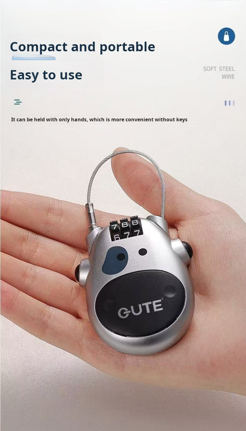 2059--2 Pieces Portable password steel lock