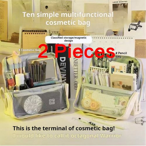 2416--2 Pieces Portable multi-layer compartmental storage bag