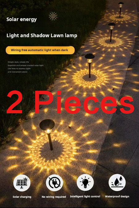2084--2 Pieces Solar energy ambient light fixture