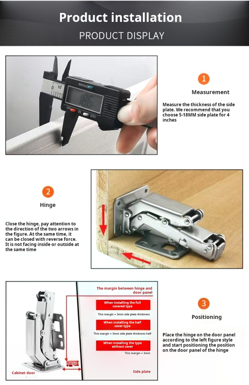 2021--8 Pieces Hinge without holes drilled