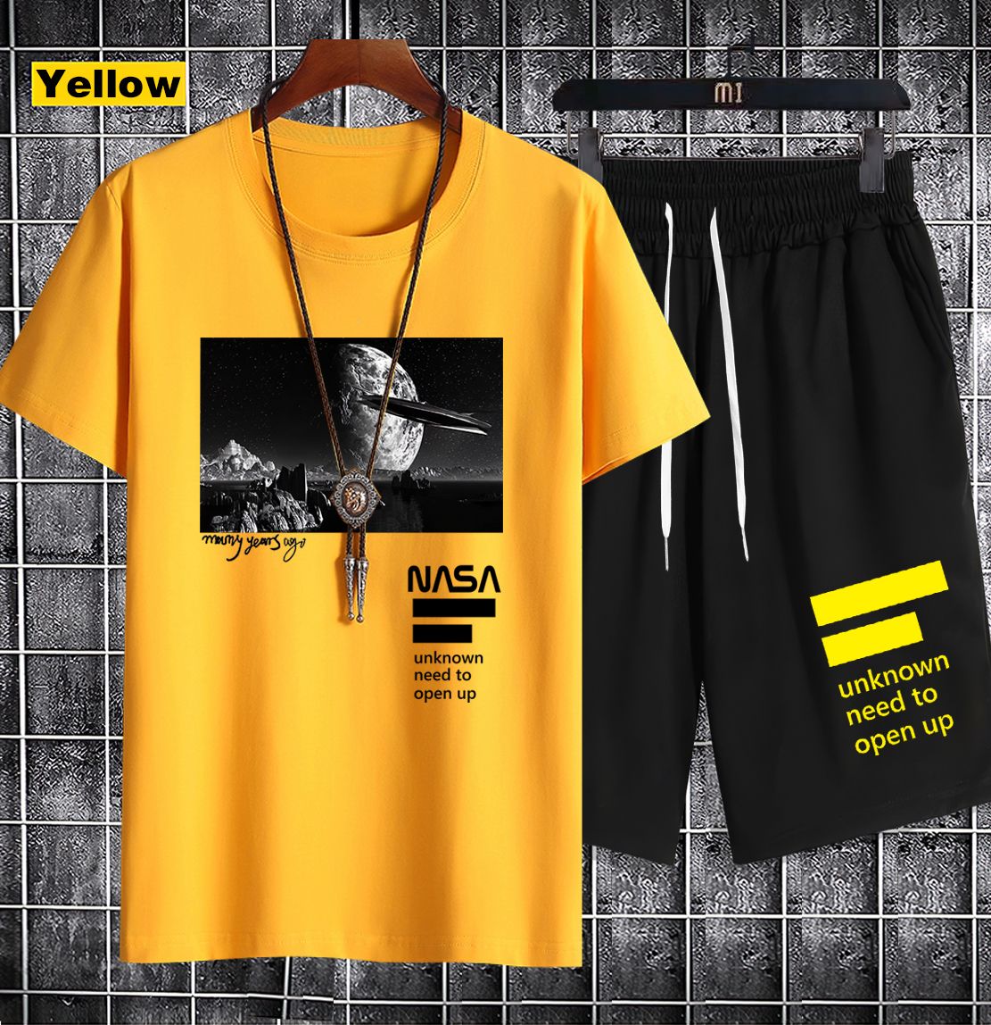 Supports COD  2pieces   Short-sleeved T-shirts and shorts1121-2