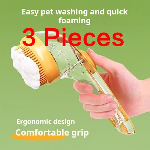 2448--3 Pieces Pet bath silicone brush