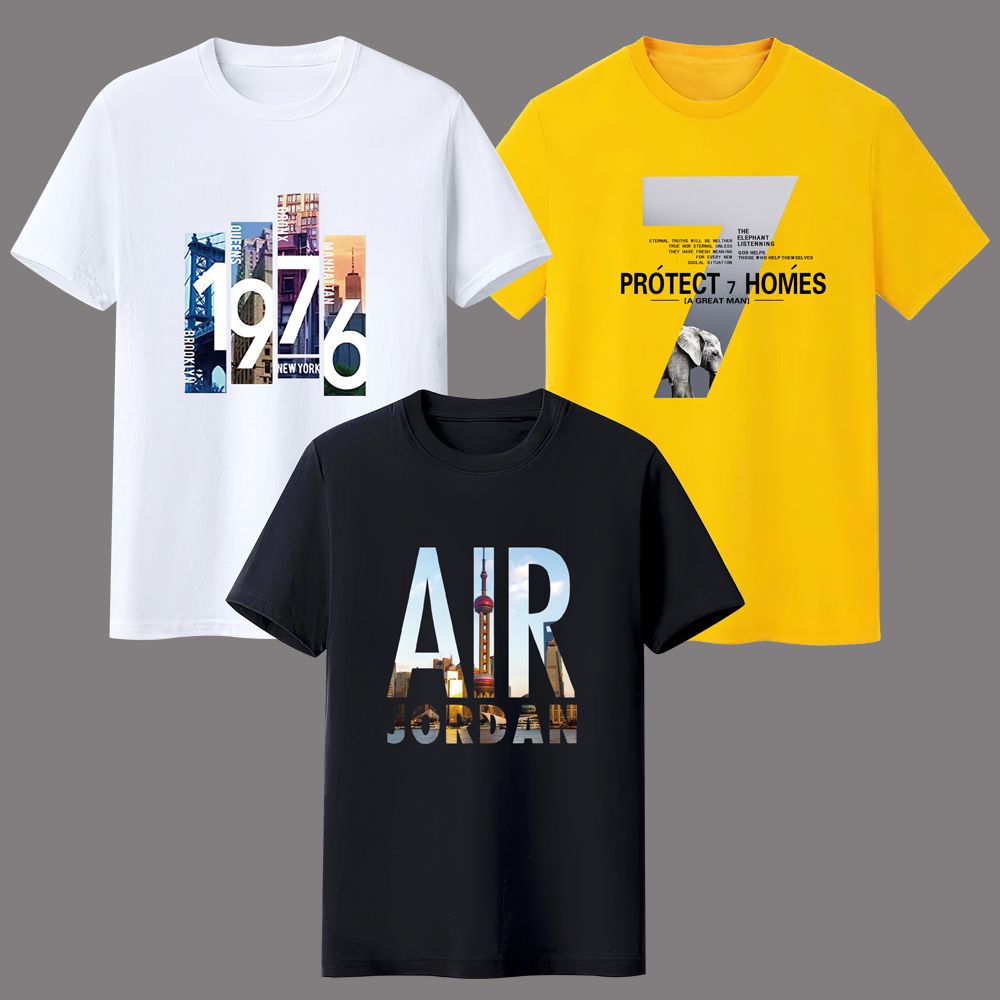 Supports COD 3-piece short-sleeved T-shirt 1107