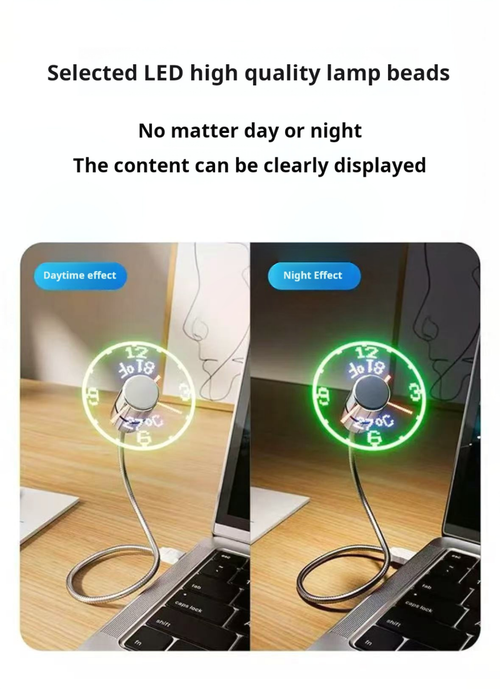 2089--LED clock fan