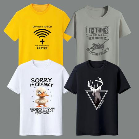 1124 Supports COD 4-piece short-sleeved T-shirt