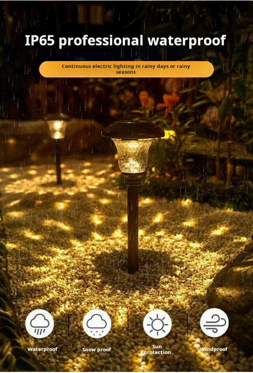 2084--2 Pieces Solar energy ambient light fixture