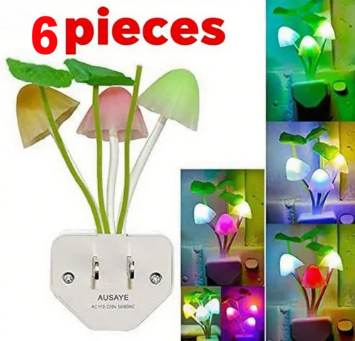 C1908    6piecesColorful Mushroom Waterweed Design Desk Lamp