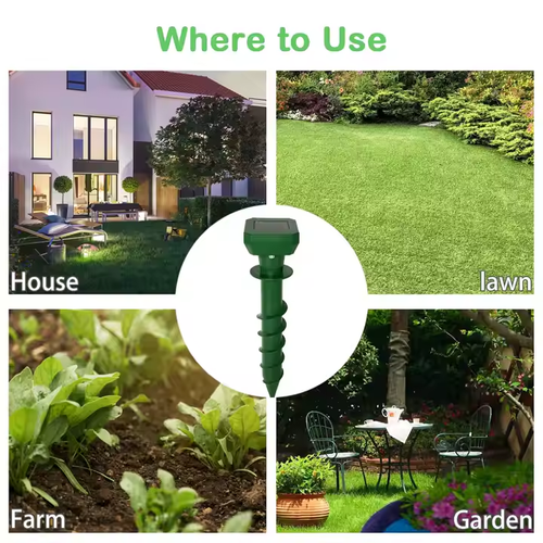 1958--COD Available--Solar-powered snake, rat and insect repellent device