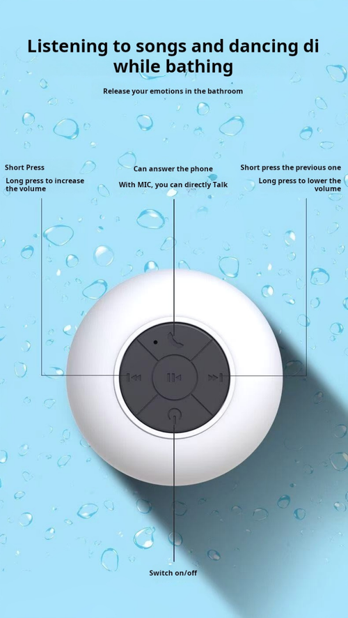 2061--2 Pieces Waterproof suction cup speaker