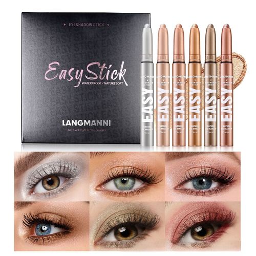 🔥Best-Selling Makeup Eyeshadow Stick Set: Multi-Color, Shimmer and Matte