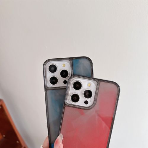 Luxurious liquid night light custom flow sand phone case, suitable for iPhone 16, 15 Pro Max, 14, 13, 12, 11 neon light cases with dark iridescent finish
