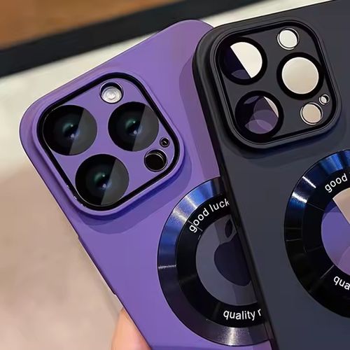 Matte computer hard plastic ultra-thin black magnetic shell suitable for iPhone 11, 12, 13, 14, 15, 16 Pro Max ultra-thin shells