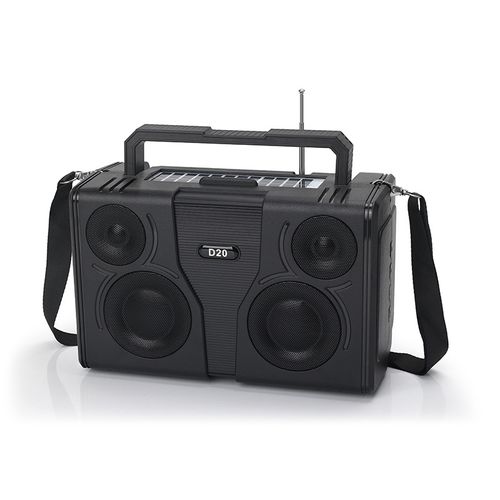 Coluna Bluetooth Portátil para Uso Externo com Energia Solar Áudio de Alta Qualidade Subwoofer Suporte para TF USB e Rádio FM