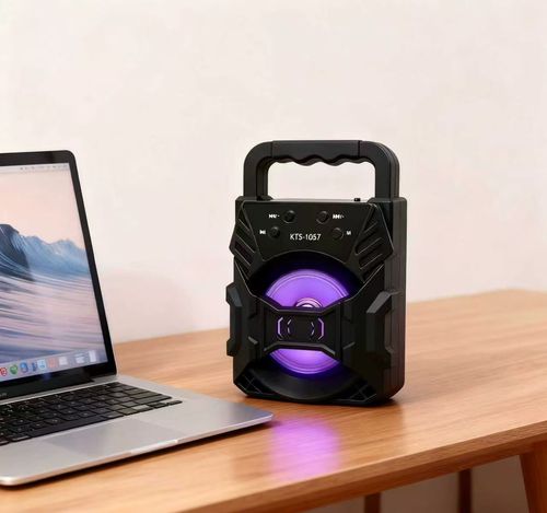 Coluna portátil Bluetooth sem fios, conveniente, graves potentes, RGB colorido, estéreo, com entrada para cartão, para uso ao ar livre, pequena
