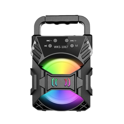 Coluna portátil Bluetooth sem fios, conveniente, graves potentes, RGB colorido, estéreo, com entrada para cartão, para uso ao ar livre, pequena