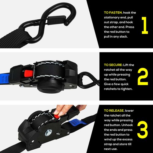 Retractable Ratchet Straps