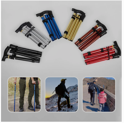 Outdoor folding trekking poles