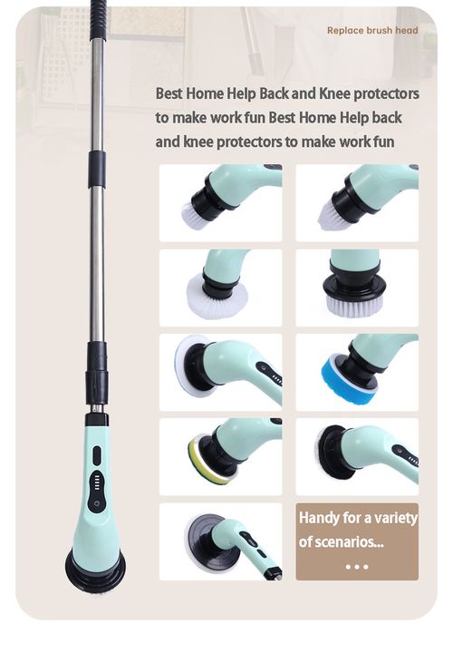 Multifunctional electric cleaning brush nine-in-one bathroom glass length adjustable dual-purpose brush household cleaning artifact