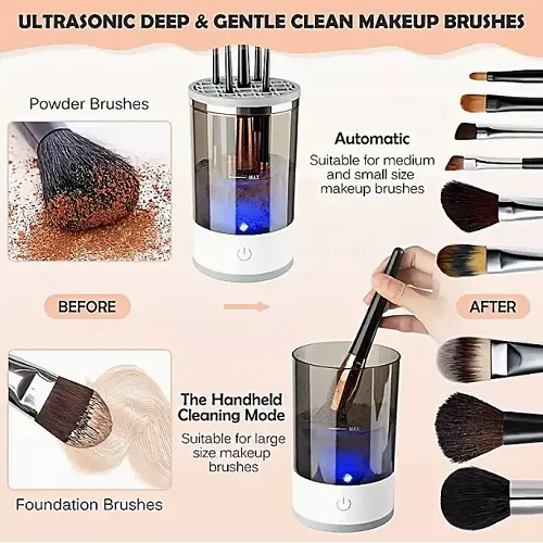 Electric Makeup Brush Cleaning Machine Portable Automatic USB Brush Cleaning Tool