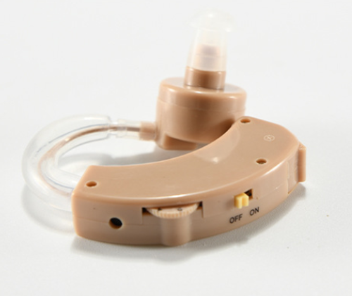 Senior Hearing Solution: Battery-Operated BTE Sound Amplifier - No Charging Needed, Simple Setup for Immediate Use with Hearing Impairment & Deafness