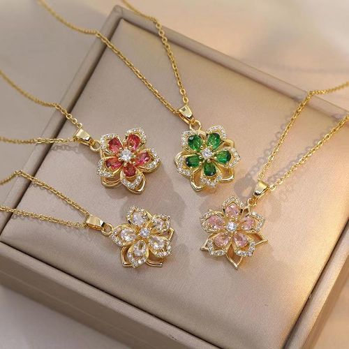 Dance of the Blooms: A Modern 360° Spin on the Classic Five-Petal Flower Pendant. A Truly Moving Piece of Art.