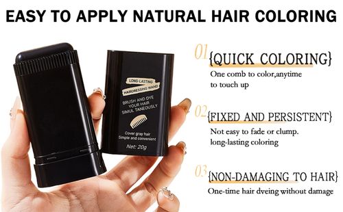 Farewell to Gray Hair! Instant Root Cover Up Stick - Waterproof & Transfer-Resistant Temporary Hair Color, Your Portable Hair Touch-Up Solution in Natural Black for A Flawless Look Anytime