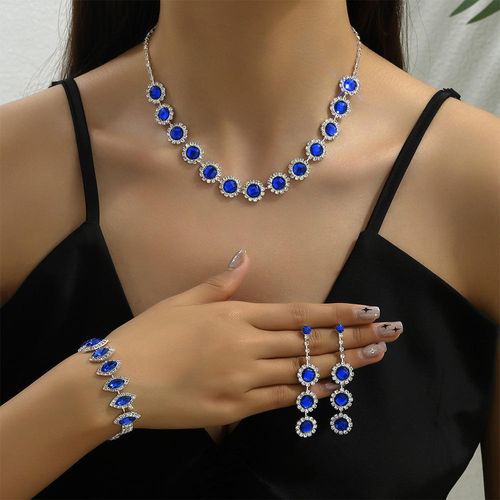 Best-Selling Gold Plated New Bride Set Accessories Elegant Cross-Border E-commerce Ring Bracelet Design for Anniversary