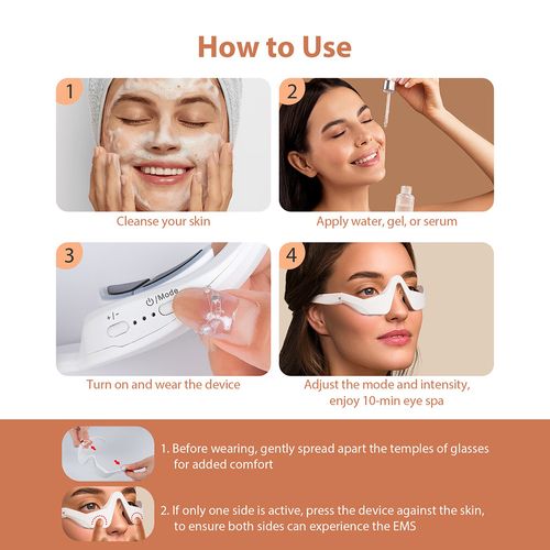 Microcurrent massage beauty eye protection device EMS eye red light massager lightens dark circles eye beauty device