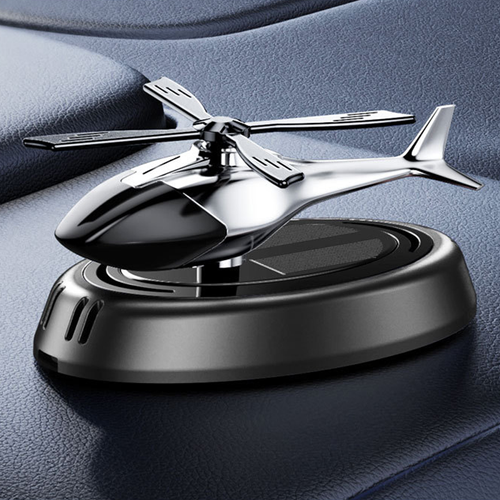 Car aromatherapy car ornaments solar rotating aircraft