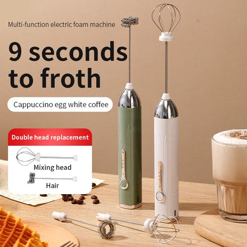 Mini Electric Frother Whisk, Portable Cordless Milk & Egg Beater for Kitchen, Coffee Lover Gift, Small Hand Mixer for Travel, Easy to Clean, Quick Whisking for Drinks and Baking Needs