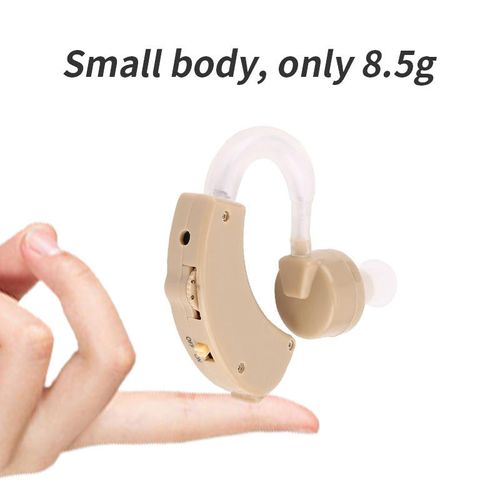 Senior Hearing Solution: Battery-Operated BTE Sound Amplifier - No Charging Needed, Simple Setup for Immediate Use with Hearing Impairment & Deafness