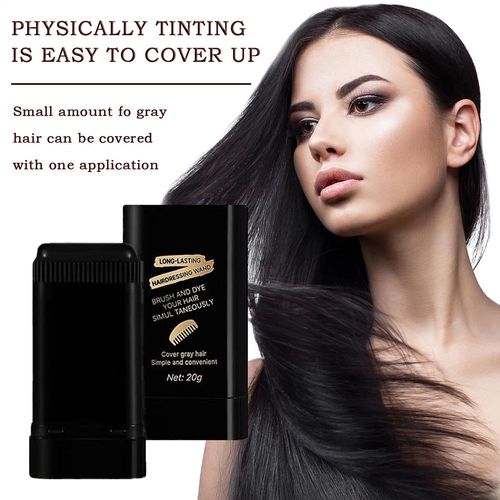 Farewell to Gray Hair! Instant Root Cover Up Stick - Waterproof & Transfer-Resistant Temporary Hair Color, Your Portable Hair Touch-Up Solution in Natural Black for A Flawless Look Anytime