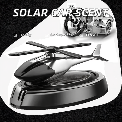 Car aromatherapy car ornaments solar rotating aircraft