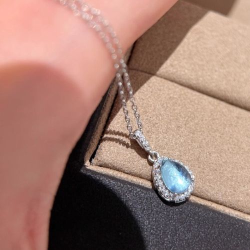 New Aquamarine Teardrop Necklace: Effortless Elegance & Modern Luxury