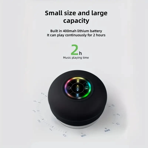 The Luminous Suction Cup: A Waterproof Bluetooth Speaker with Dazzling LED Lights