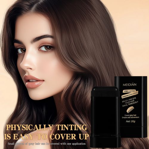 Farewell to Gray Hair! Instant Root Cover Up Stick - Waterproof & Transfer-Resistant Temporary Hair Color, Your Portable Hair Touch-Up Solution in Natural Black for A Flawless Look Anytime