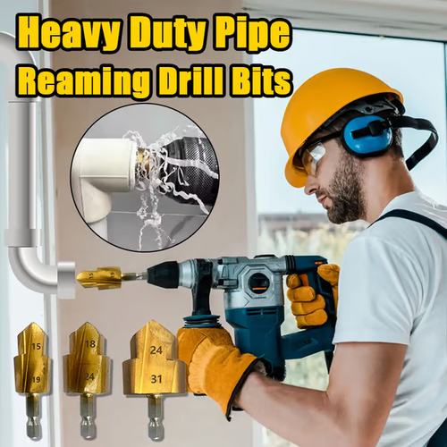 🔥Heavy Duty Pipe Reaming Drill Bits(3PCS)