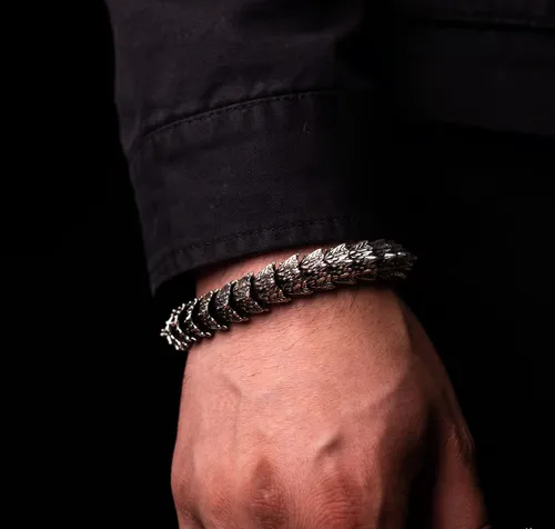 👑2025 Fashionable Original Handmade Vintage Dragon Head Bracelet