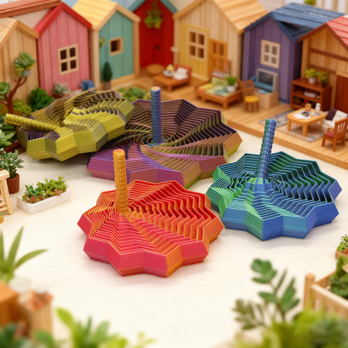 🌟🥕3D Printed Hypnotic Folding Toy