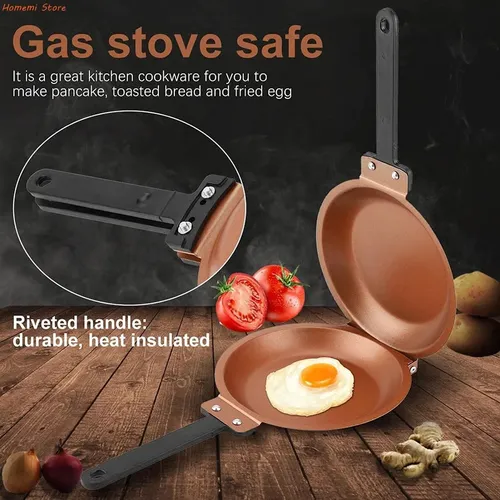 💕 DOUBLE SIDED NON-STICK FRYING PAN