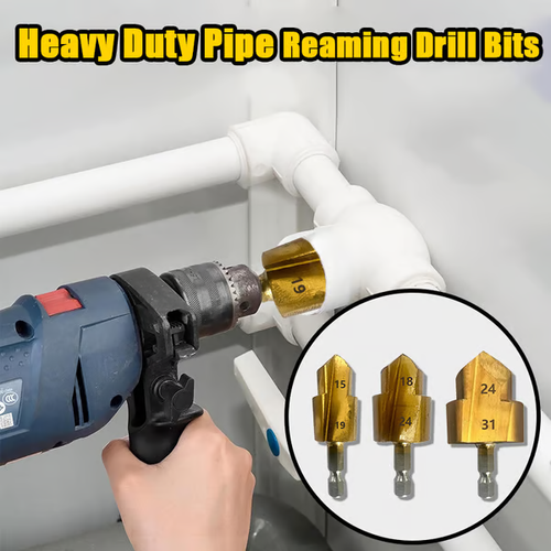 🔥Heavy Duty Pipe Reaming Drill Bits(3PCS)