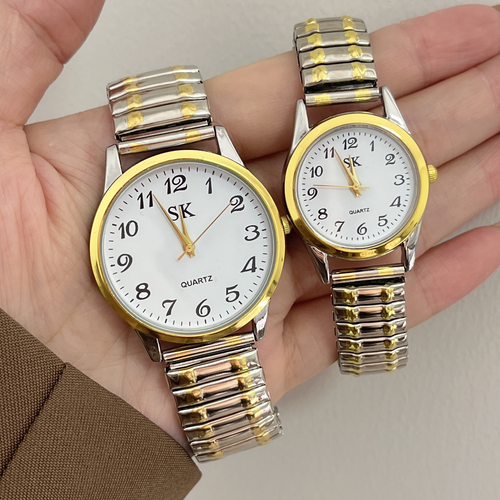 Digital spring steel quartz watch
